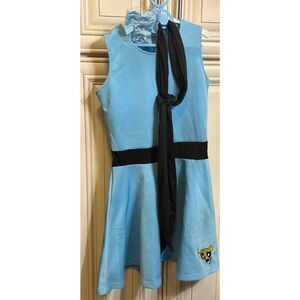 The Powerpuff Girls Sleeveless Bubbles Costume Dress Light Blue Black Large NWOT